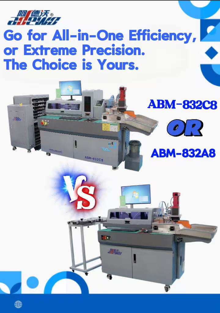 ABM-832A8 und 832C8 Biegemaschinen mit hoher Formbarkeit: Entscheiden Sie sich für All-in-One-Effizienz oder extreme Präzision. Die Wahl liegt bei Ihnen.