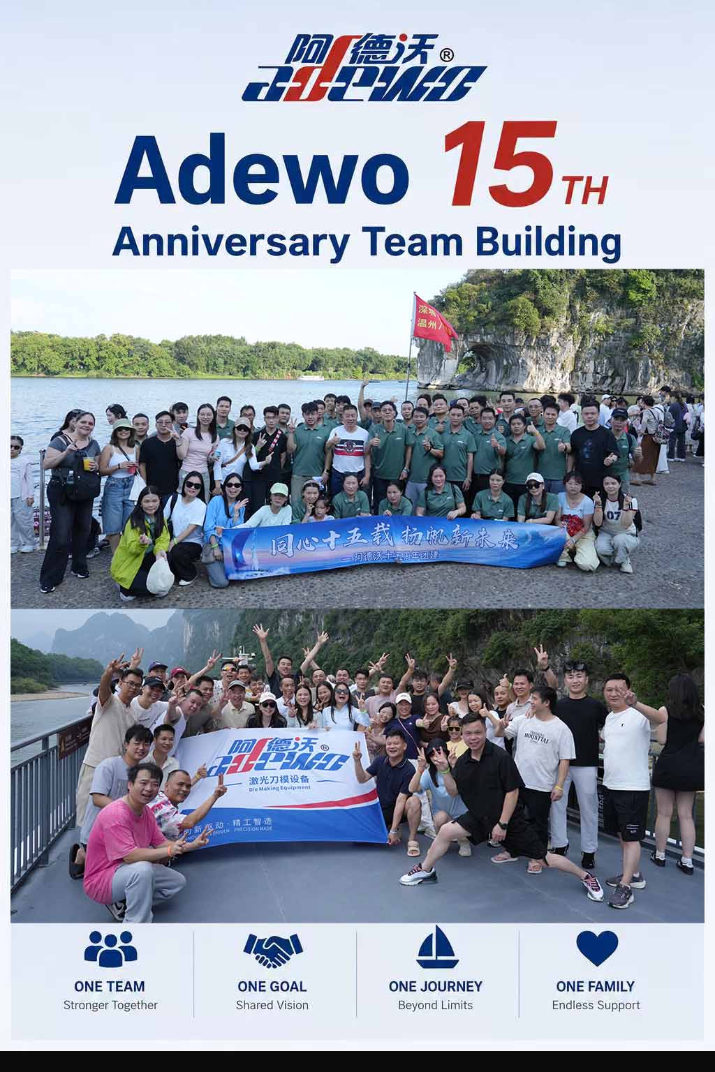 Adewos Teambuilding-Reise zum 15-jährigen Jubiläum nach Guilin